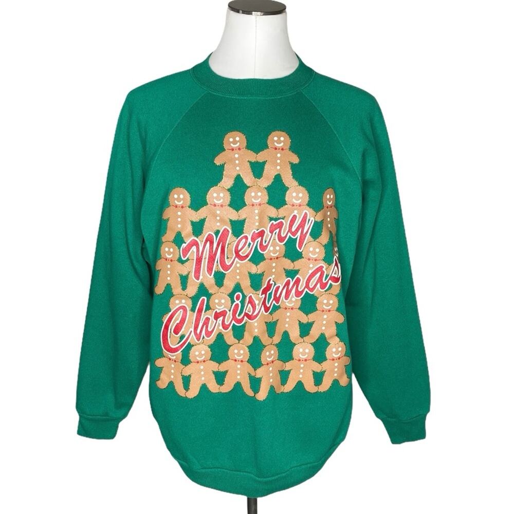Gingerbread Man Christmas Theme Sweatshirt size XL - Picture 1 of 8